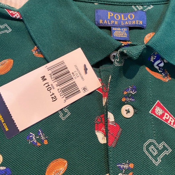 Polo Ralph Lauren Football Polo Bear Mesh Polo Shirt - Picture 7 of 7
